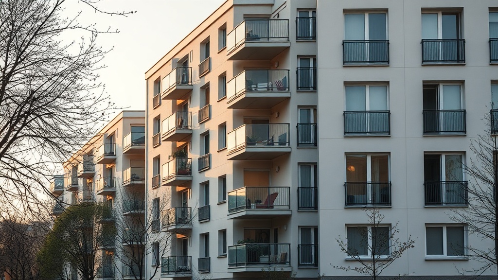 Façade d'immeuble résidentiel moderne près de Melun